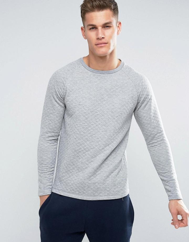 Jack & Jones Quilted Sweat - Gray