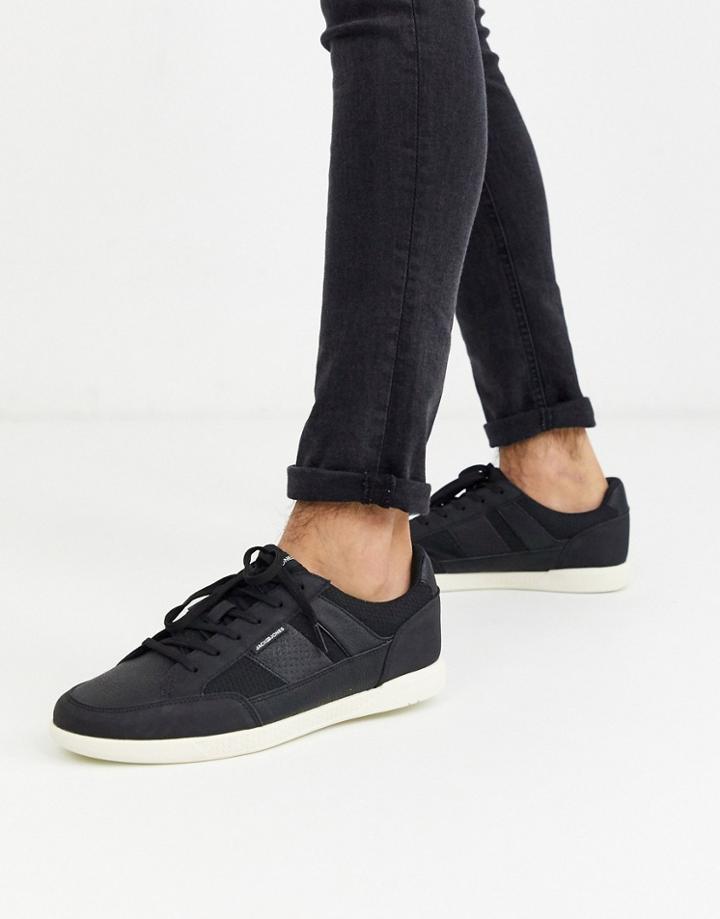 Jack & Jones Sneaker With Mesh Inserts In Black