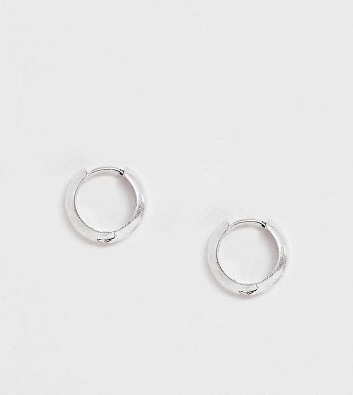 Reclaimed Vintage Inspired Hoops Earrings In Burnished Silver Tone Exclusive At Asos