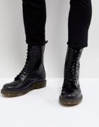 Dr Martens 1490 10 Eye Boots In Black - Black