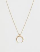 Pieces Wishbone Necklace-gold