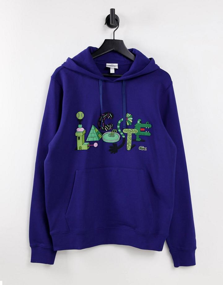 Lacoste Logo Hoodie-blues