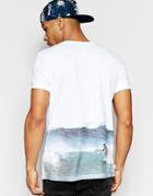 Franklin And Marshall T-shirt With Surfer Print - White