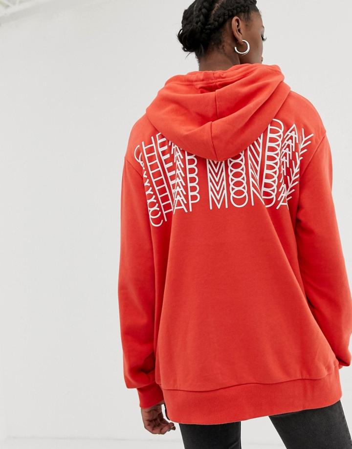 Cheap Monday Repeat Logo Hoodie - Orange