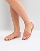 Asos Jovena Leather Summer Shoes - Pink