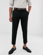 Asos Design Skinny Cropped Smart Pants In Black - Black