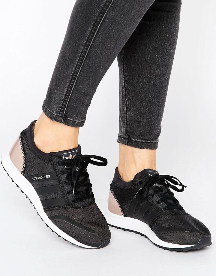 Adidas Originals Black And Copper Los Angeles Sneakers - Black