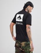 Emerica T-shirt With Back Print In Black - Black
