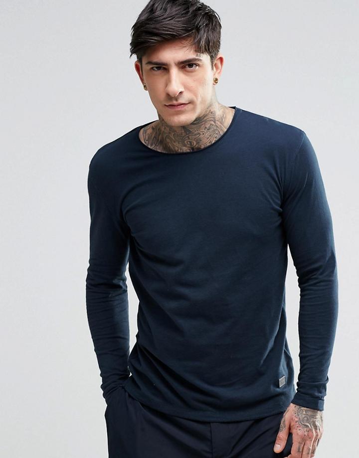 Minimum Basic Long Sleeve T-shirt - Navy