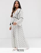 Y.a.s Petite Festival Monochrome Emroidered Tunic Midi Dress-multi