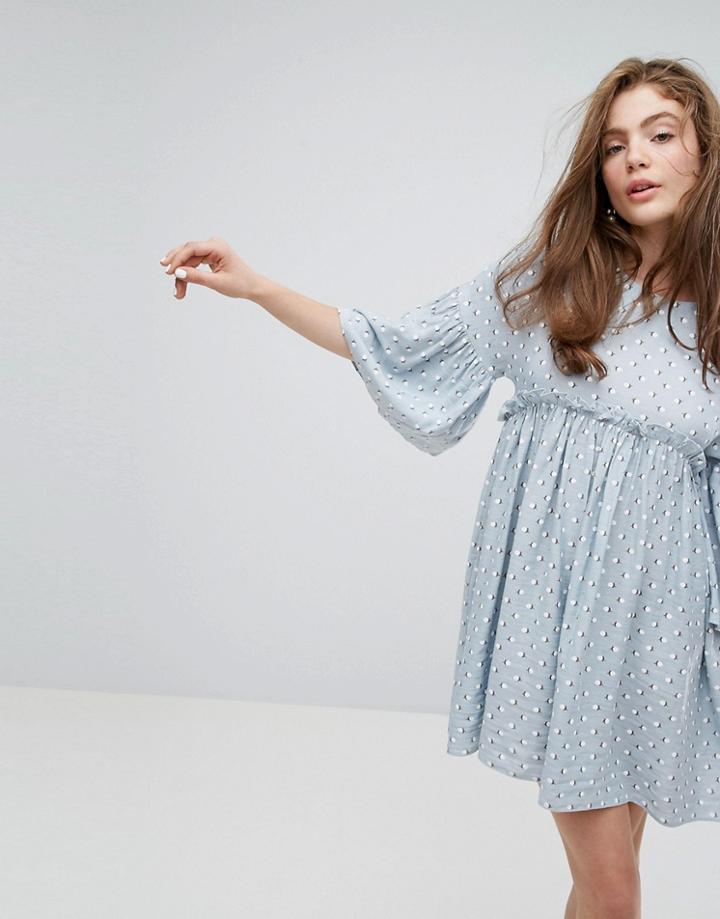 Willow And Paige Relaxed Smock Dress In Summer Print - Multi