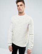 Bellfield Textured Knitted Sweater - Cream