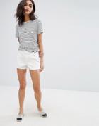 Vero Moda Highwaisted Denim Shorts - White