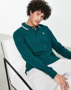Fila Long Sleeve Polo With Logo In Green