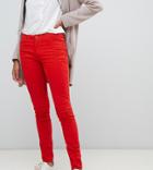 Esprit Skinny Cord Pants In Red-orange