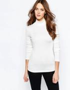 Selected Melissa Turtleneck Top In White - Selected Melissa Tu