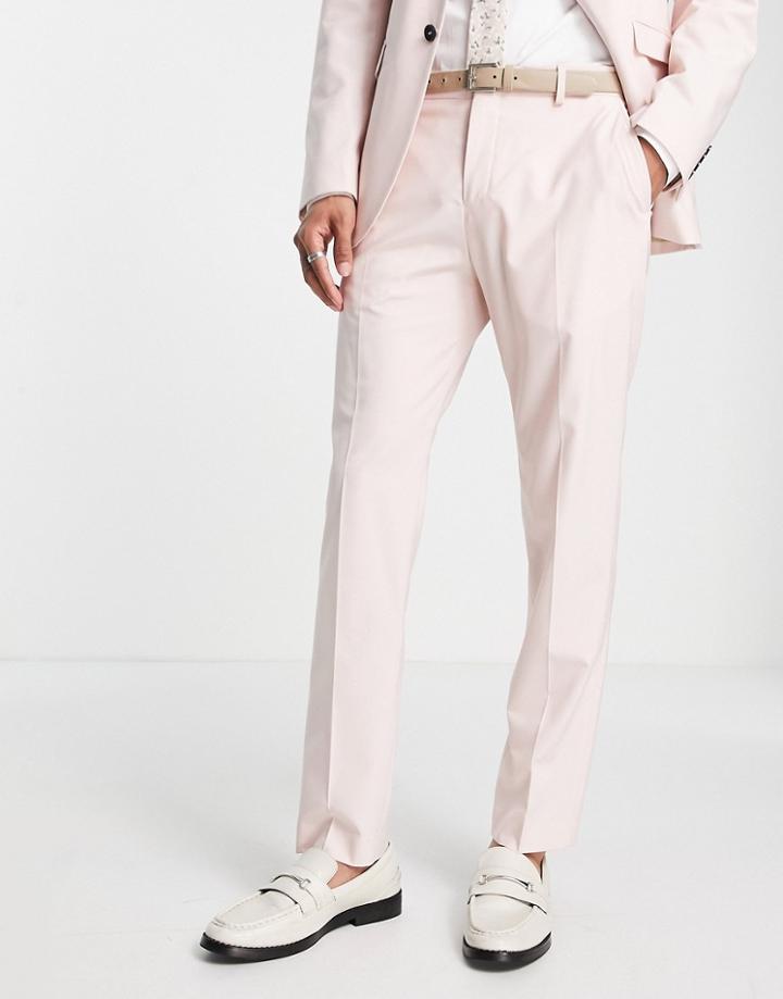 Selected Homme Slim Fit Suit Pants In Dusty Pink