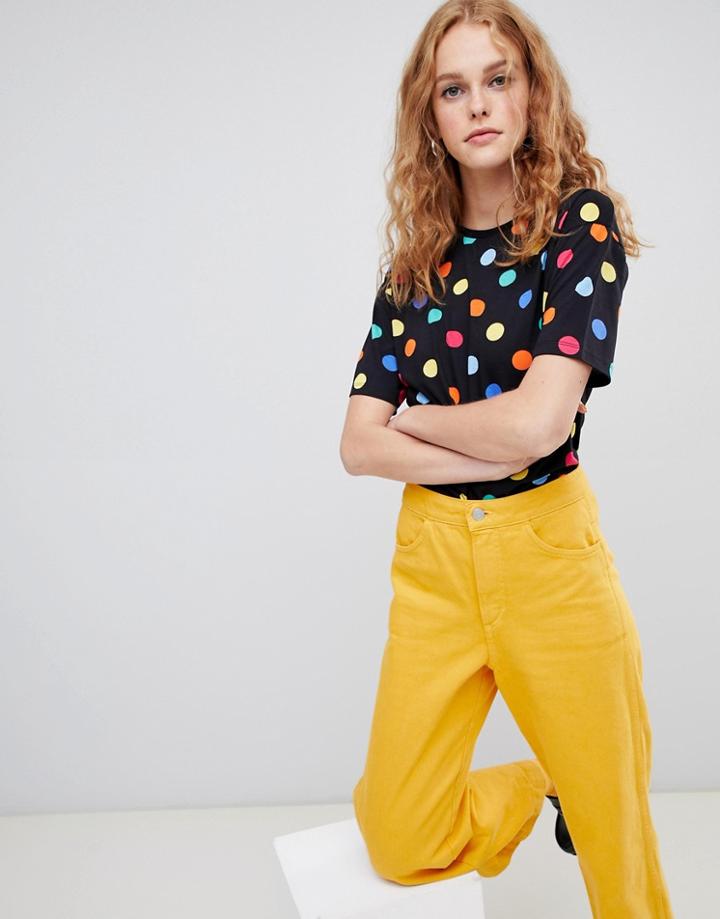 Asos Design Rainbow Spot T-shirt - Multi