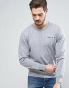 Nicce London Sweatshirt In Gray With Chest Logo - Gray