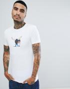 Asos Design Johnny Bravo Muscle Fit T-shirt-white