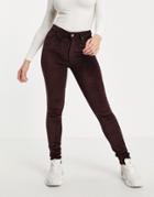 Levi's 721 High Rise Skinny Jeans In Purple-red