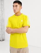 Adidas Originals 3 Stripe T-shirt In Yellow