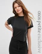 Asos Petite T-shirt In Cupro - Gray