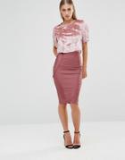 Missguided Pencil Bandage Skirt - Pink
