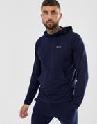 Nicce Lounge Hoodie In Navy - Gray