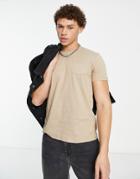 Brave Soul Pocket T-shirt In Black-neutral