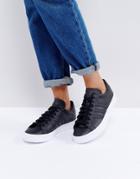 Adidas Originals Court Vantage Sneakers In Black - Blue