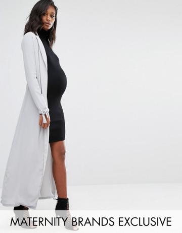 Missguided Maternity Maxi Duster Coat - Gray
