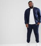 Asos Plus Tracksuit Bomber Jacket/skinny Joggers - Navy