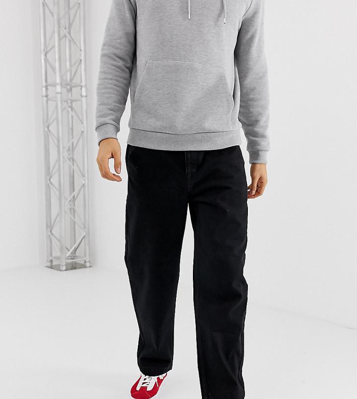 Crooked Tongues Cropped Tapered Jeans In Black - Black