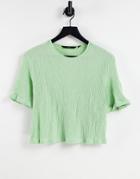 Vero Moda Textured T-shirt In Green