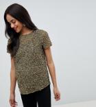 Asos Design Maternity T-shirt With Sequin Embellishment - Green