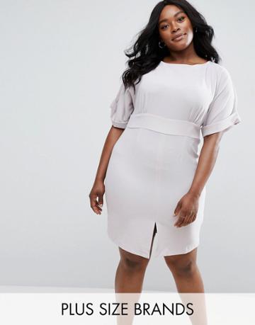 Closet Plus Dress With Kimono Sleeves - Gray