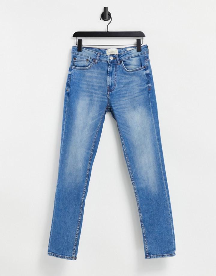 Pull & Bear Slim Jeans In Light Blue-blues
