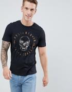 Jack And Jones Splice Skull T-shirt - Black