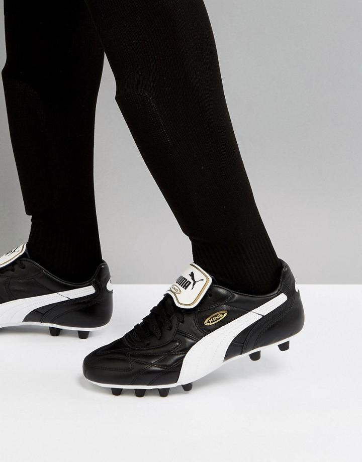 Puma King Pro Firm Ground Football Boots In Black 17011501 - Black
