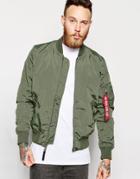 Alpha Industries Ma-1 Bomber Jacket Slim Fit - Green