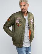 Juice Bomber Jacket With Patches - Green
