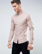 Asos Casual Skinny Oxford Shirt In Dusty Pink - Pink
