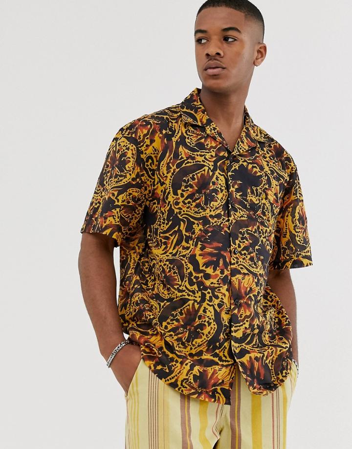 Weekday Skyway Waterflower Print Shirt - Blue
