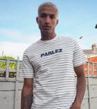 Parlez Ladsun Striped T-shirt In White Exclusive At Asos
