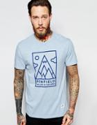 Penfield T-shirt With Peaks Print In Blue - Blue