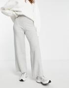 Pretty Lavish Fleece Knit Pants In Gray - Part Of A Set