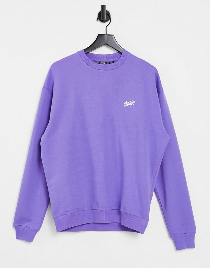 Pull & Bear Set Sweatshirt In Purple