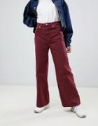 Weekday Wide Leg Ace Jean - Red