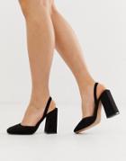 Asos Design Pivot Slingback High Heels - Black